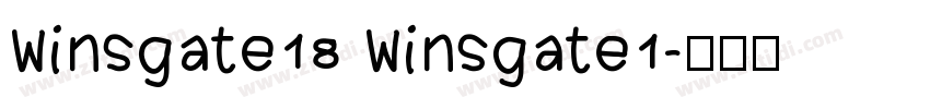 Winsgate18 Winsgate1字体转换